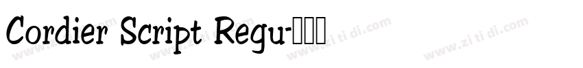 Cordier Script Regu字体转换